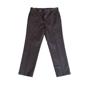 IZOD Men’s Brown 36 x 32 Pants Flat Front Straight Fit Wrinkle Free Chino NWT